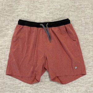 BURLEBO Men’s Athletic Shorts. Heather Red. Size M.